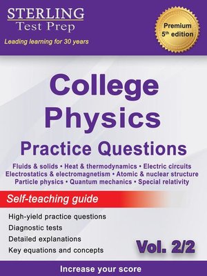 cover image of Sterling Test Prep College Physics Practice Questions